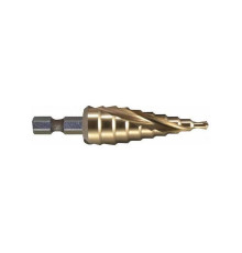 Сверло ступенчатое HSS TiN с спиральным желобком, 4-20, 1/4" MAKITA