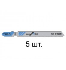 Пилка лобз. по металлу T118G (5 шт.) BOSCH